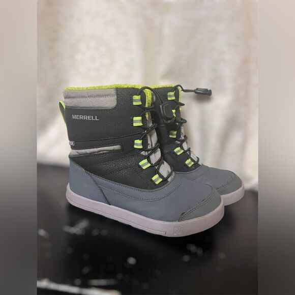 Merrell Kids Snow Waterproof Boots Sz 2 Boys Girls - Picture 1 of 9